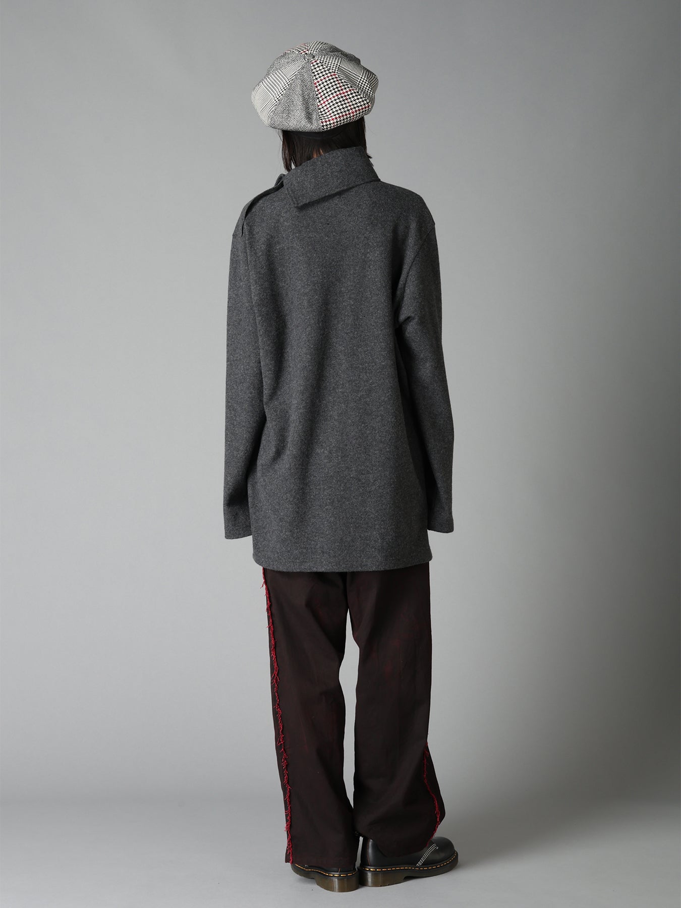 AIRY WOOL BLEND JERSEY TURTLENECK EMBROIDERED T-SHIRT – THE SHOP