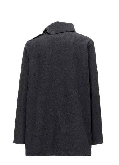 AIRY WOOL BLEND JERSEY TURTLENECK EMBROIDERED T-SHIRT