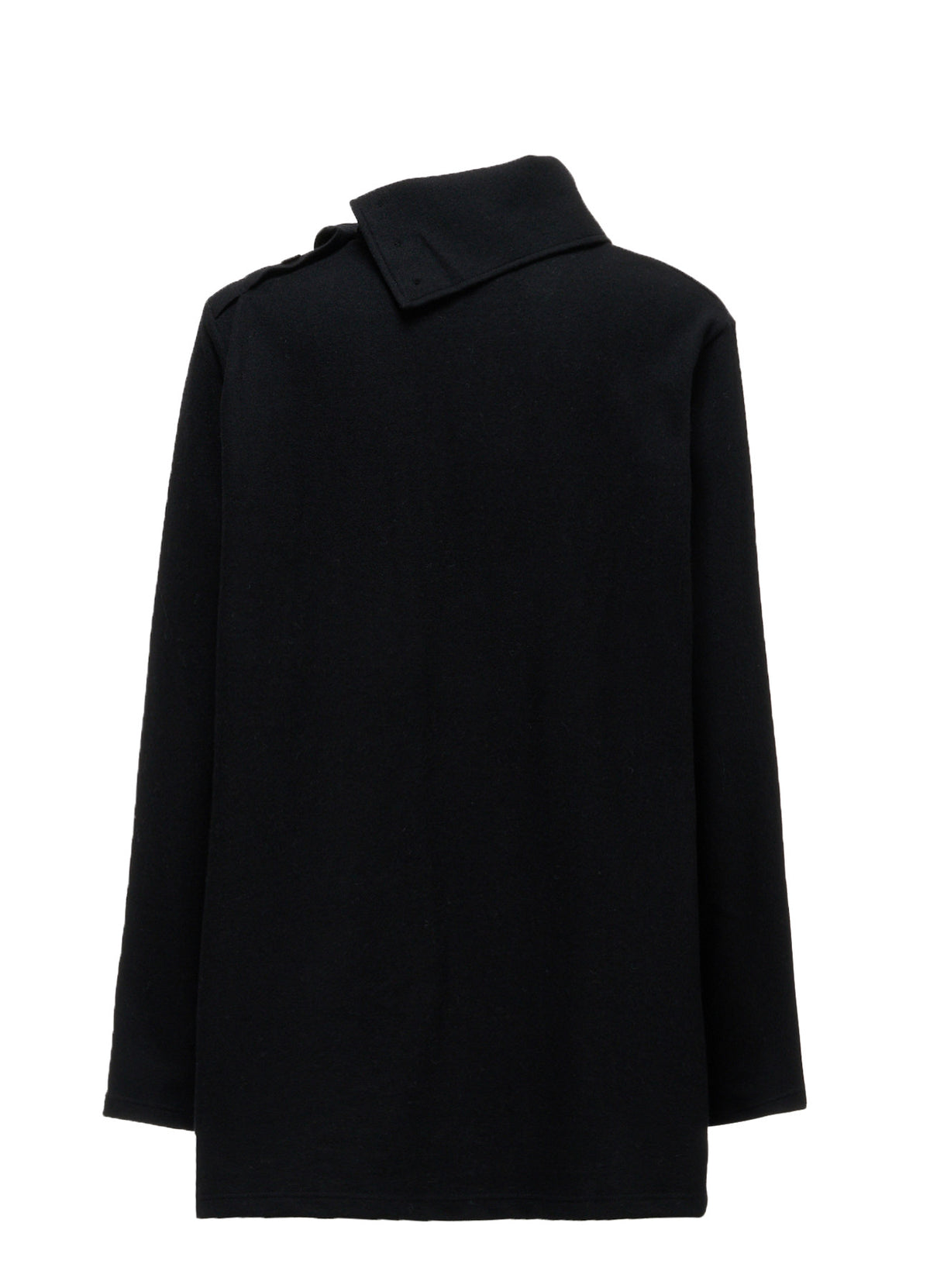 AIRY WOOL BLEND JERSEY TURTLENECK EMBROIDERED T-SHIRT