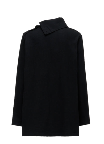 AIRY WOOL BLEND JERSEY TURTLENECK EMBROIDERED T-SHIRT