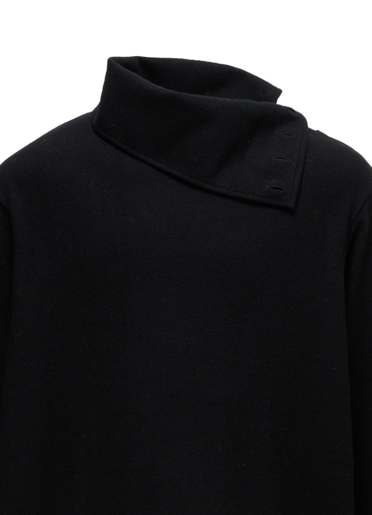 AIRY WOOL BLEND JERSEY TURTLENECK EMBROIDERED T-SHIRT