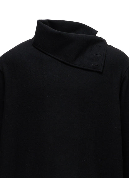 AIRY WOOL BLEND JERSEY TURTLENECK EMBROIDERED T-SHIRT