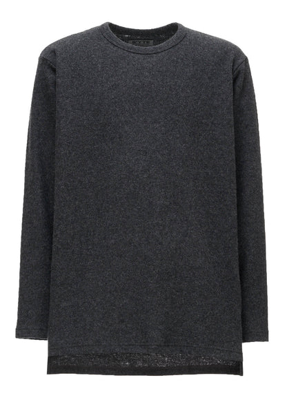 AIRY WOOL BLEND JERSEY  EMBROIDERED T-SHIRT