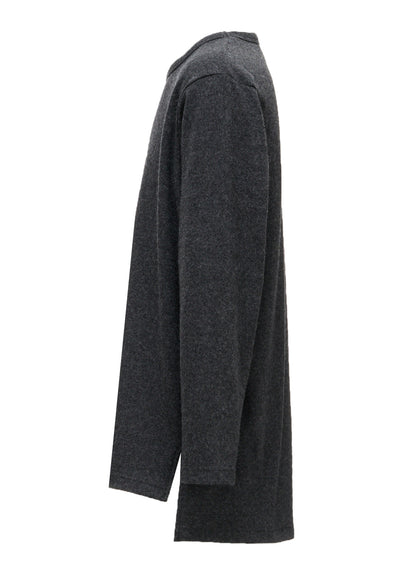 AIRY WOOL BLEND JERSEY  EMBROIDERED T-SHIRT