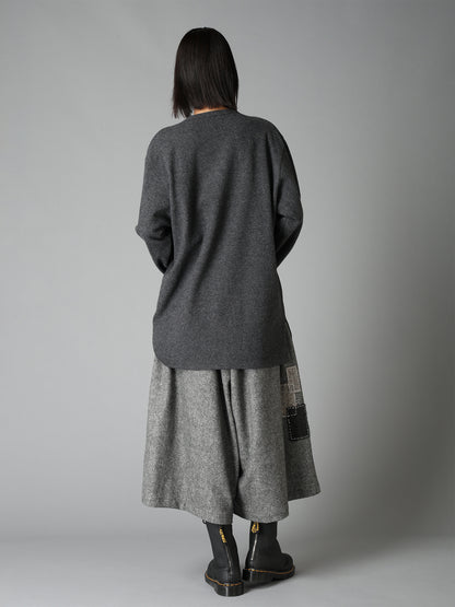 AIRY WOOL BLEND JERSEY  EMBROIDERED T-SHIRT