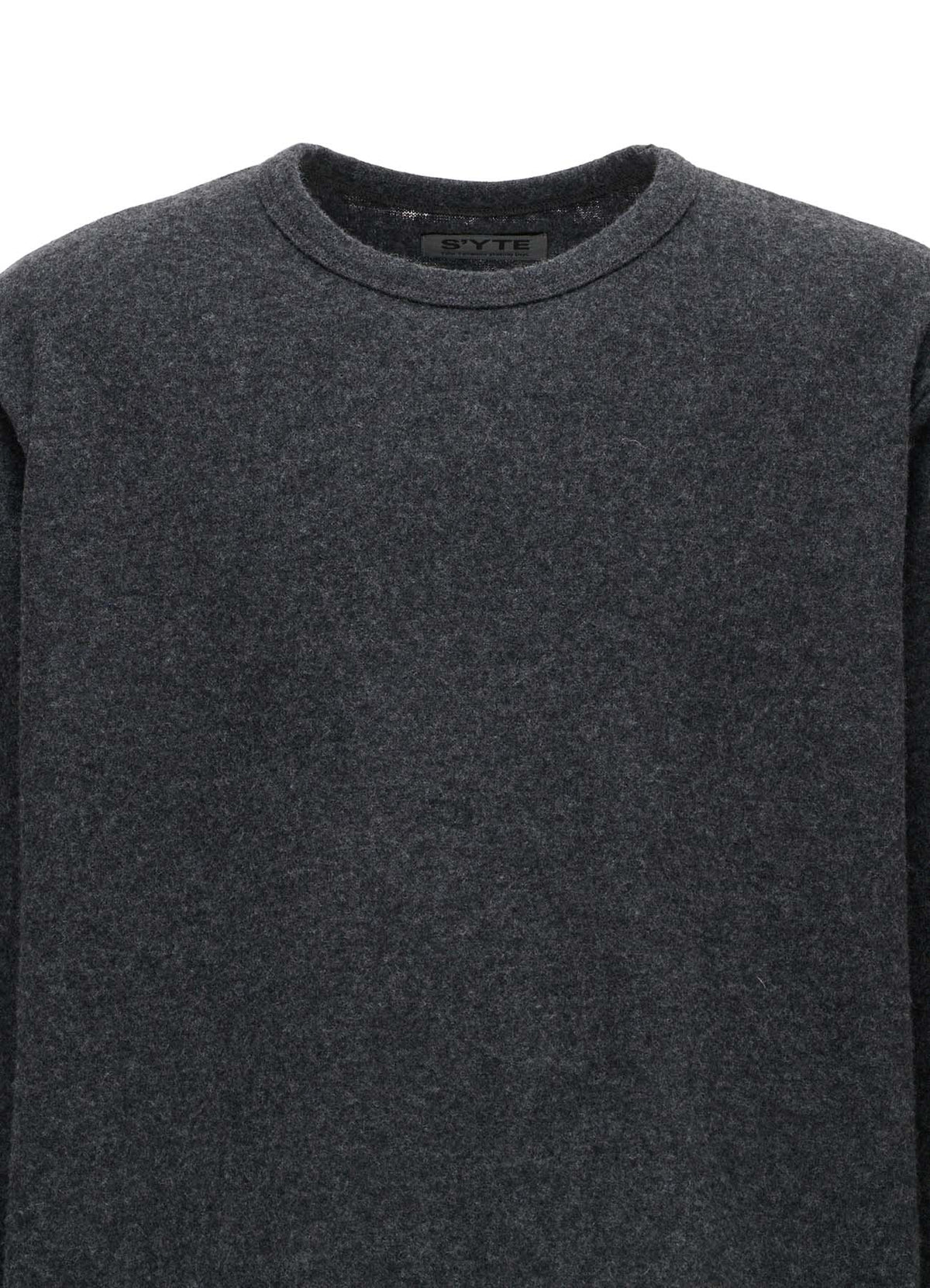 AIRY WOOL BLEND JERSEY  EMBROIDERED T-SHIRT