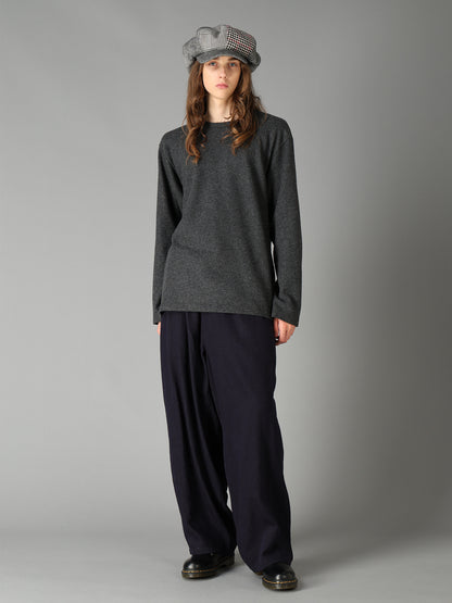 AIRY WOOL BLEND JERSEY  EMBROIDERED T-SHIRT