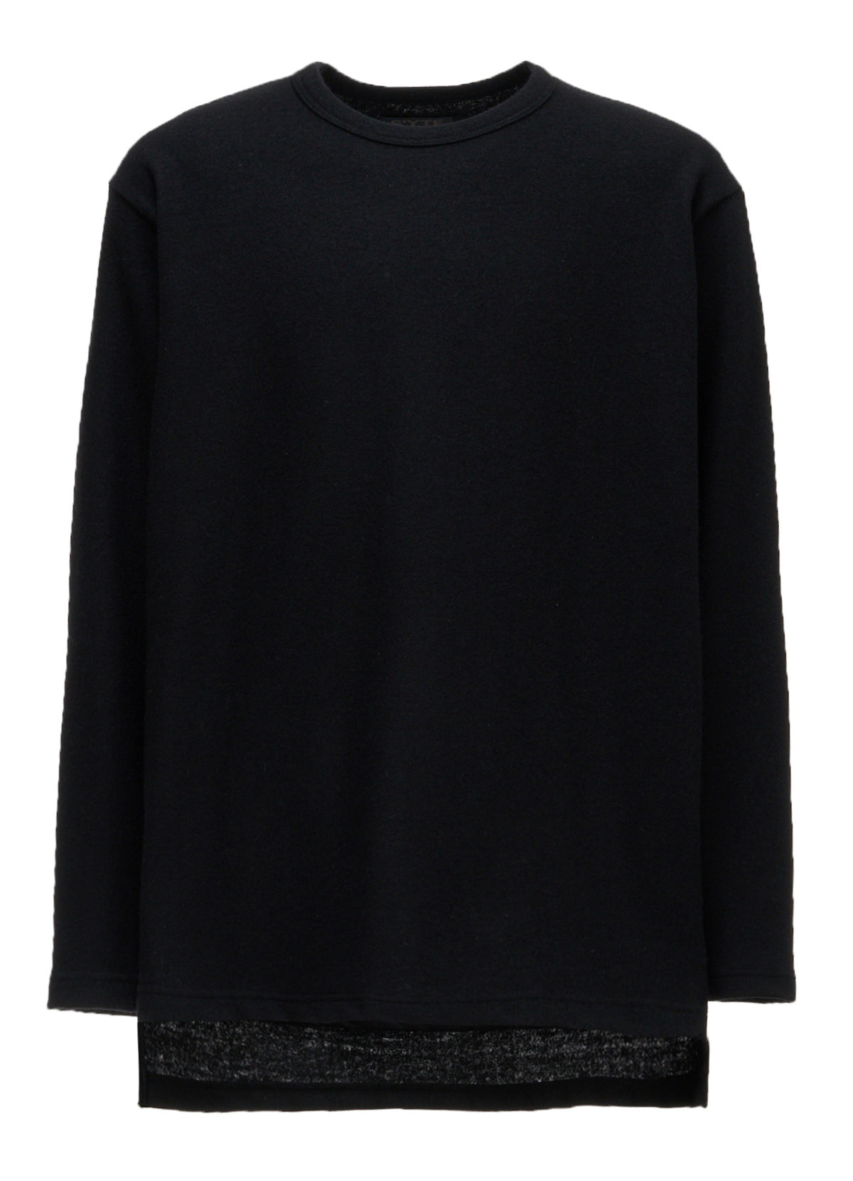 AIRY WOOL BLEND JERSEY  EMBROIDERED T-SHIRT