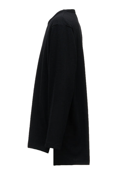 AIRY WOOL BLEND JERSEY  EMBROIDERED T-SHIRT