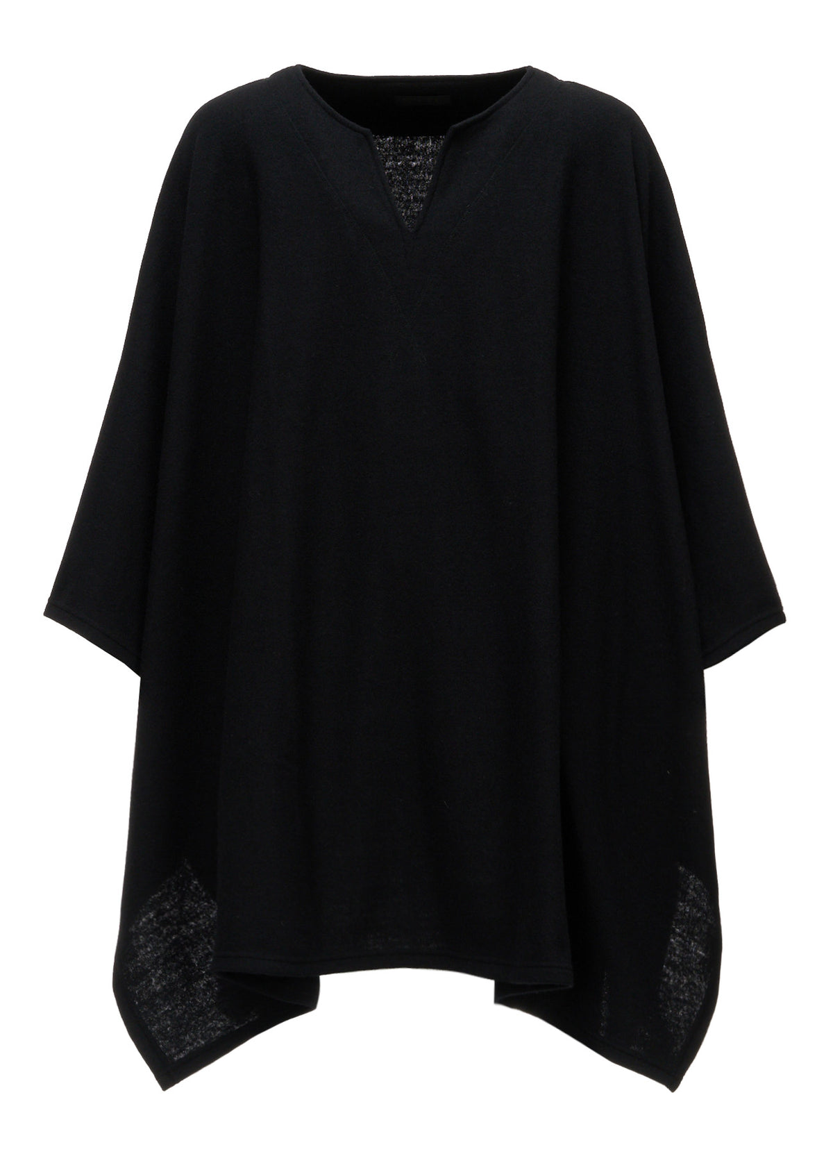 AIRY WOOL BLEND JERSEY CAPE SILHOUETTE CUTSEW TOP