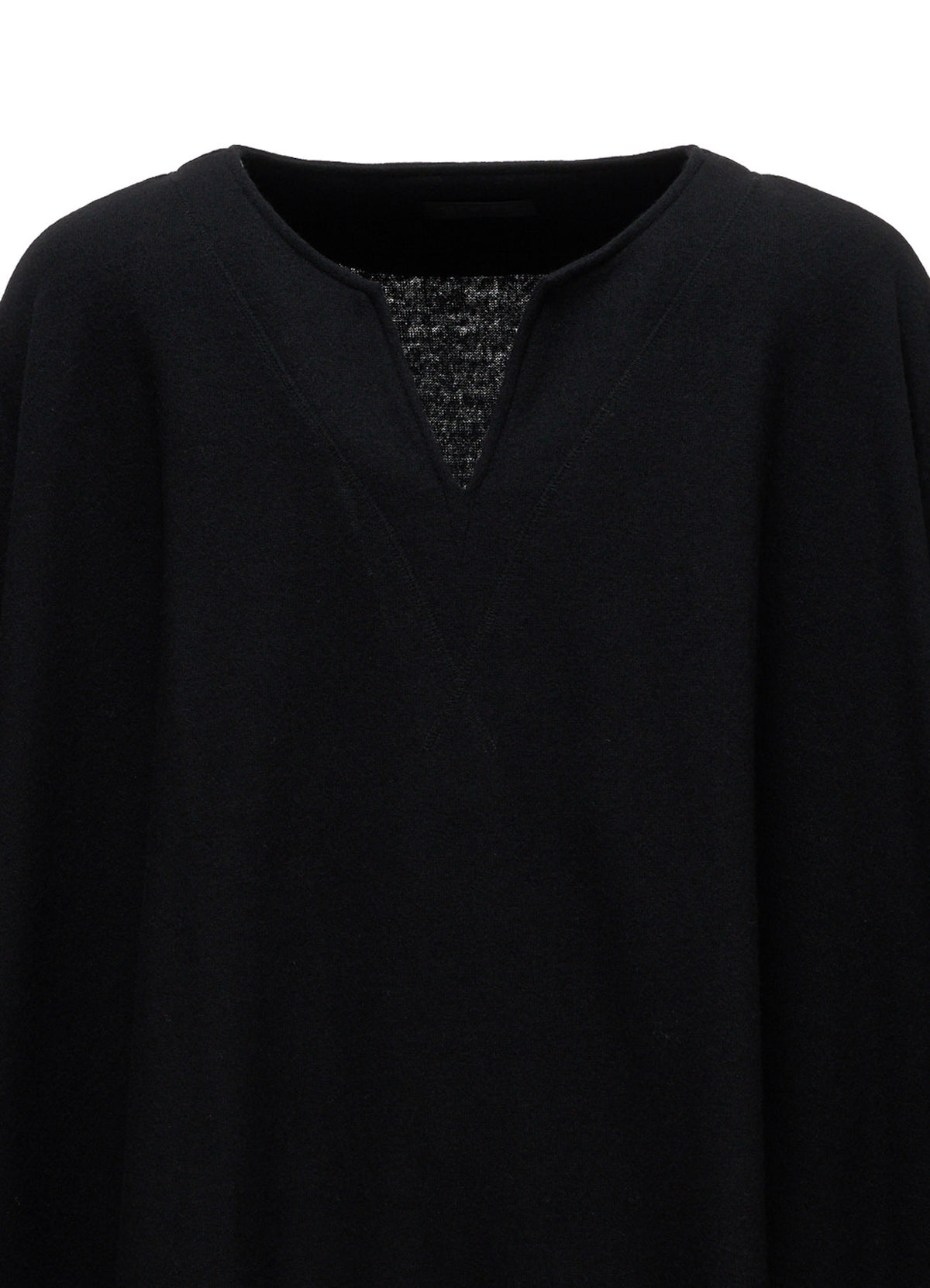 AIRY WOOL BLEND JERSEY CAPE SILHOUETTE CUTSEW TOP