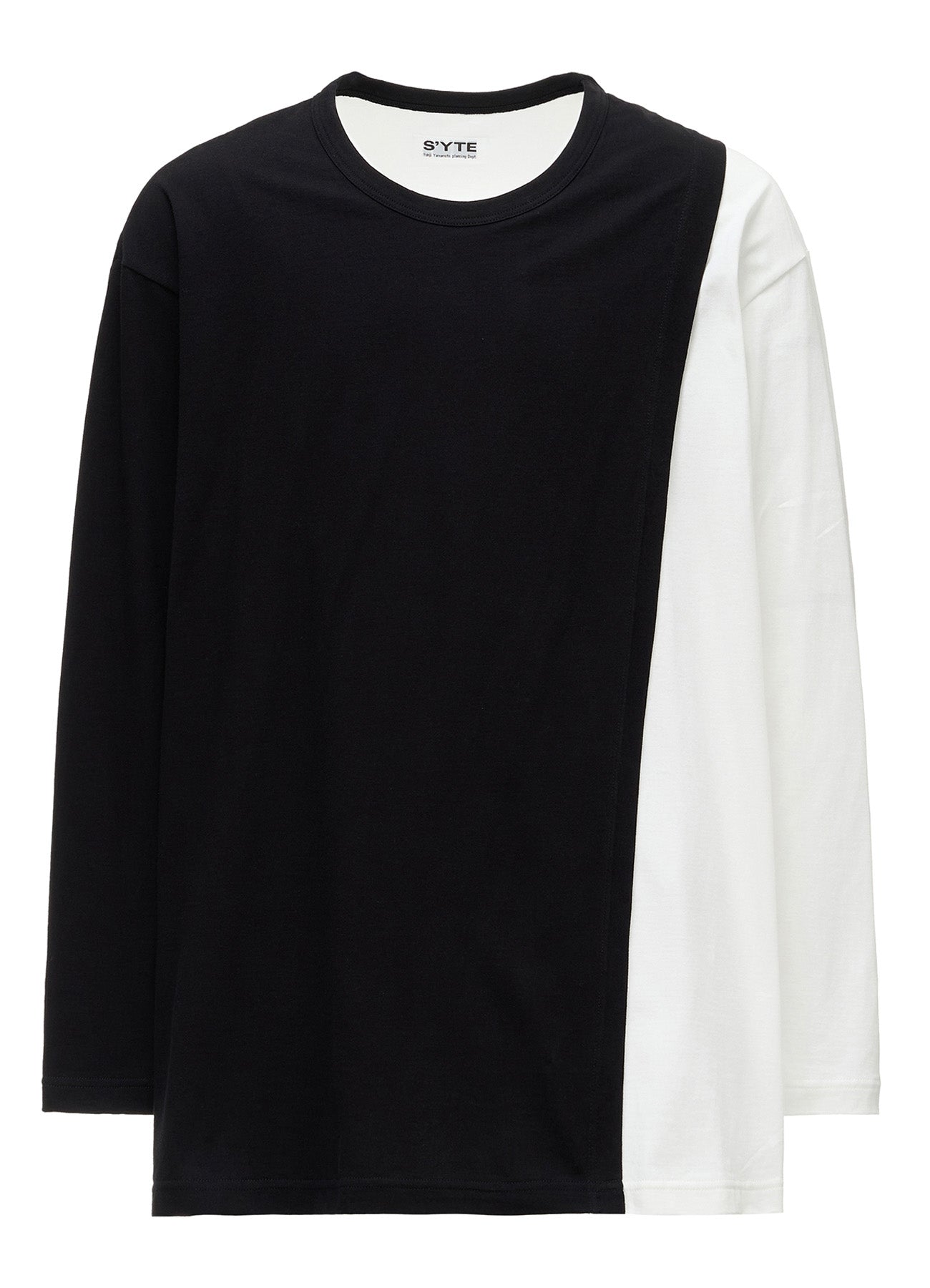 COTTON JERSEY FABRIC LAYERED T-SHIRT – THE SHOP YOHJI YAMAMOTO