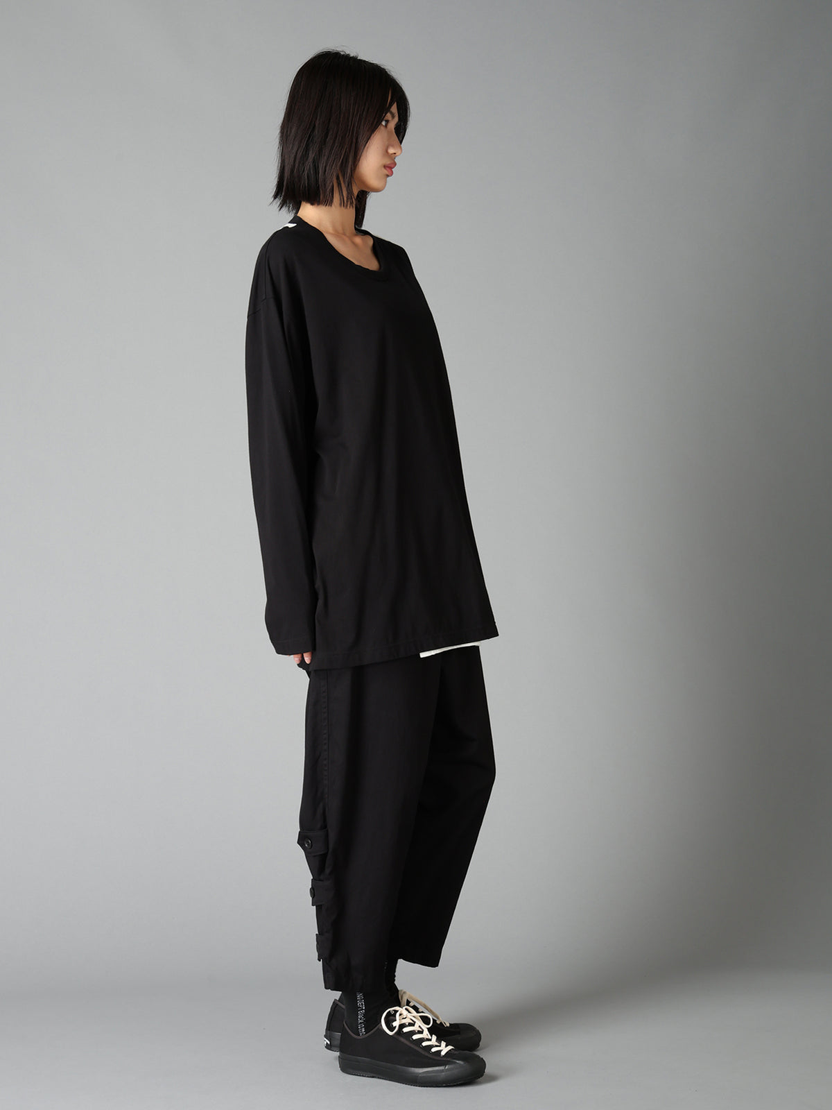 COTTON JERSEY FABRIC LAYERED T-SHIRT