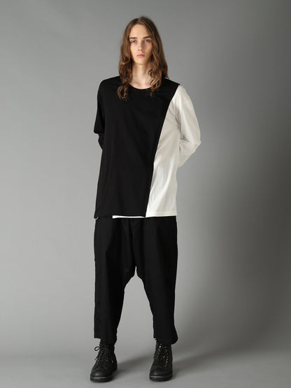 COTTON JERSEY FABRIC LAYERED T-SHIRT