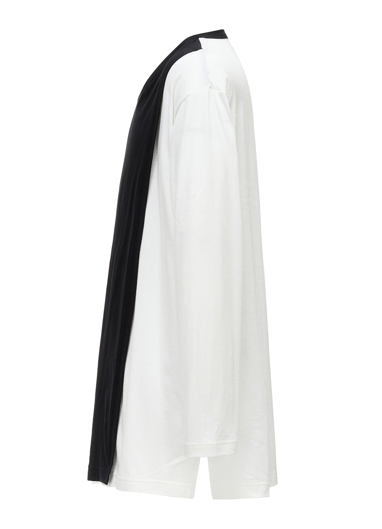 COTTON JERSEY FABRIC LAYERED T-SHIRT