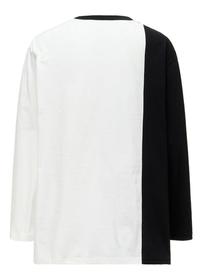 COTTON JERSEY FABRIC LAYERED T-SHIRT