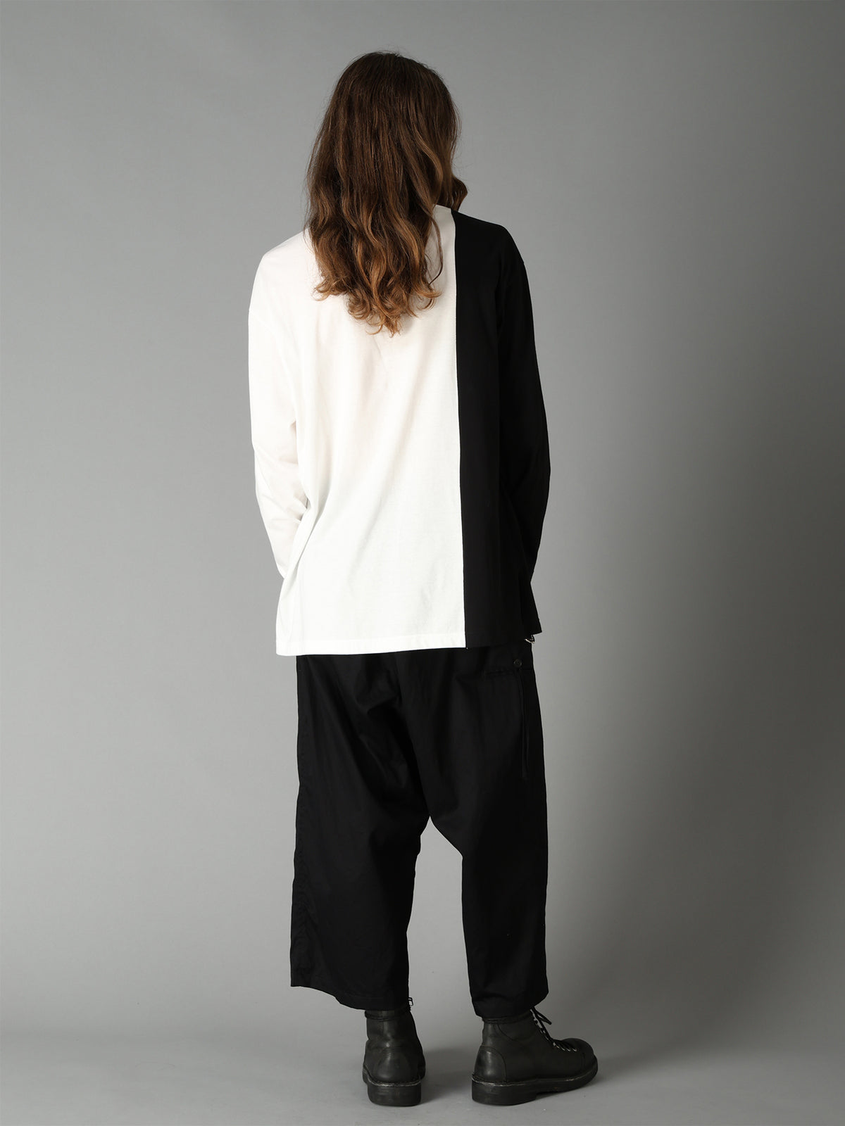 COTTON JERSEY FABRIC LAYERED T-SHIRT
