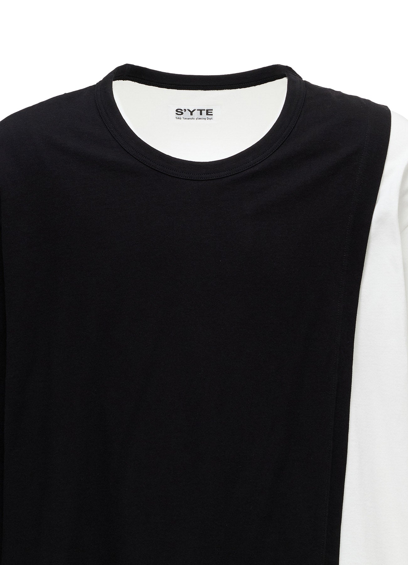 COTTON JERSEY FABRIC LAYERED T-SHIRT