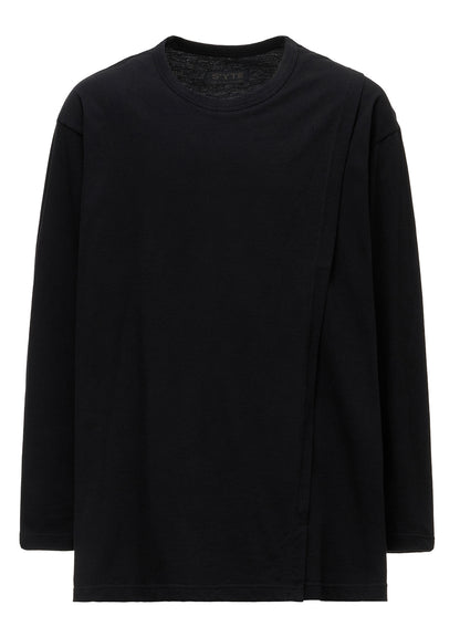 COTTON JERSEY FABRIC LAYERED T-SHIRT