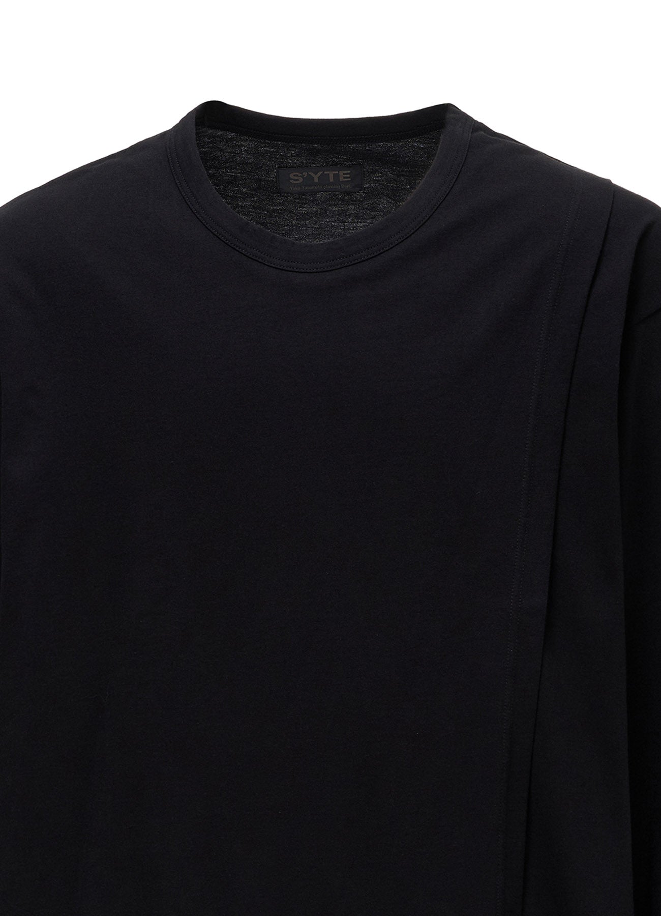 COTTON JERSEY FABRIC LAYERED T-SHIRT
