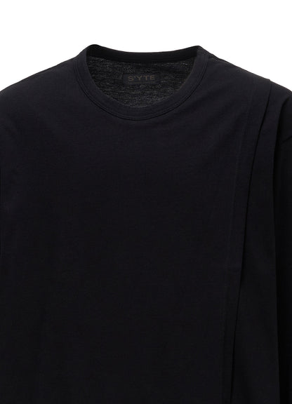 COTTON JERSEY FABRIC LAYERED T-SHIRT