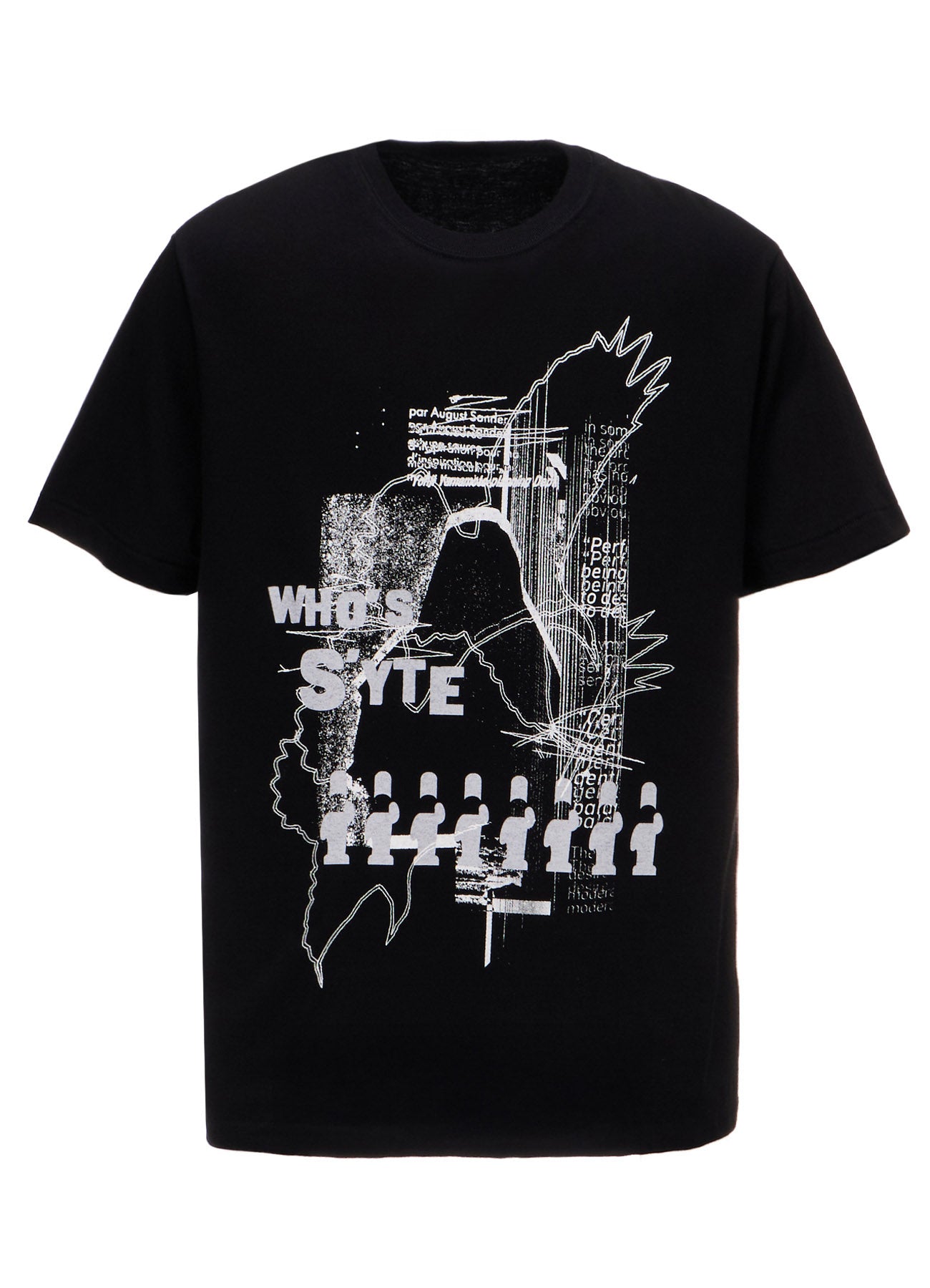 GRAPHIC T-SHIRT -GLITCH GLITCH: WHO'S S'YTE- – THE SHOP YOHJI YAMAMOTO