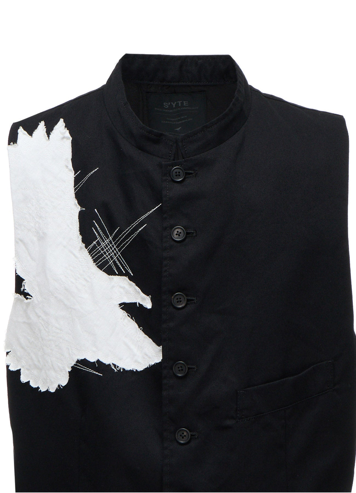 20/COTTON TWILL CROW PATCH VEST