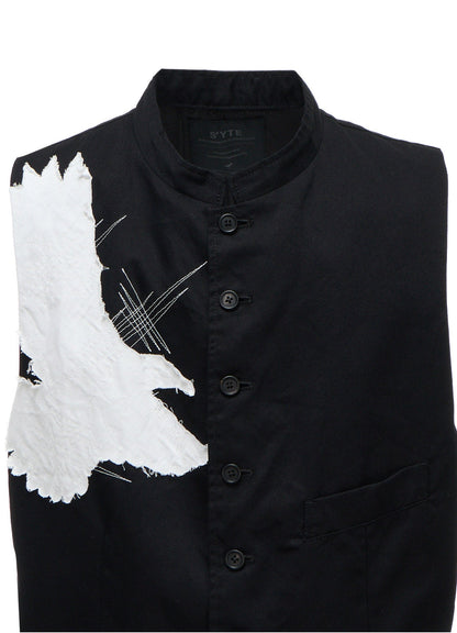 20/COTTON TWILL CROW PATCH VEST