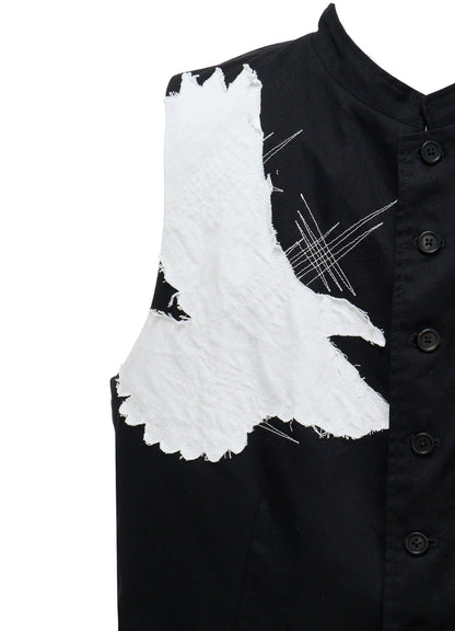 20/COTTON TWILL CROW PATCH VEST