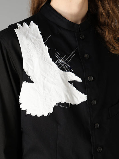 20/COTTON TWILL CROW PATCH VEST