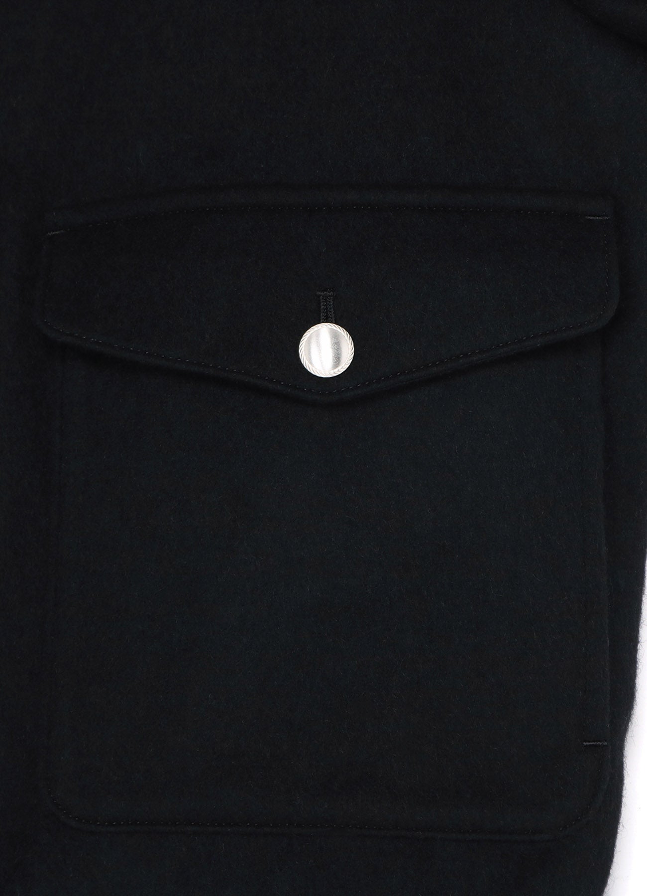 WOOL BEAVER WAIST BUCKLE STAND COLLAR BLOUSON