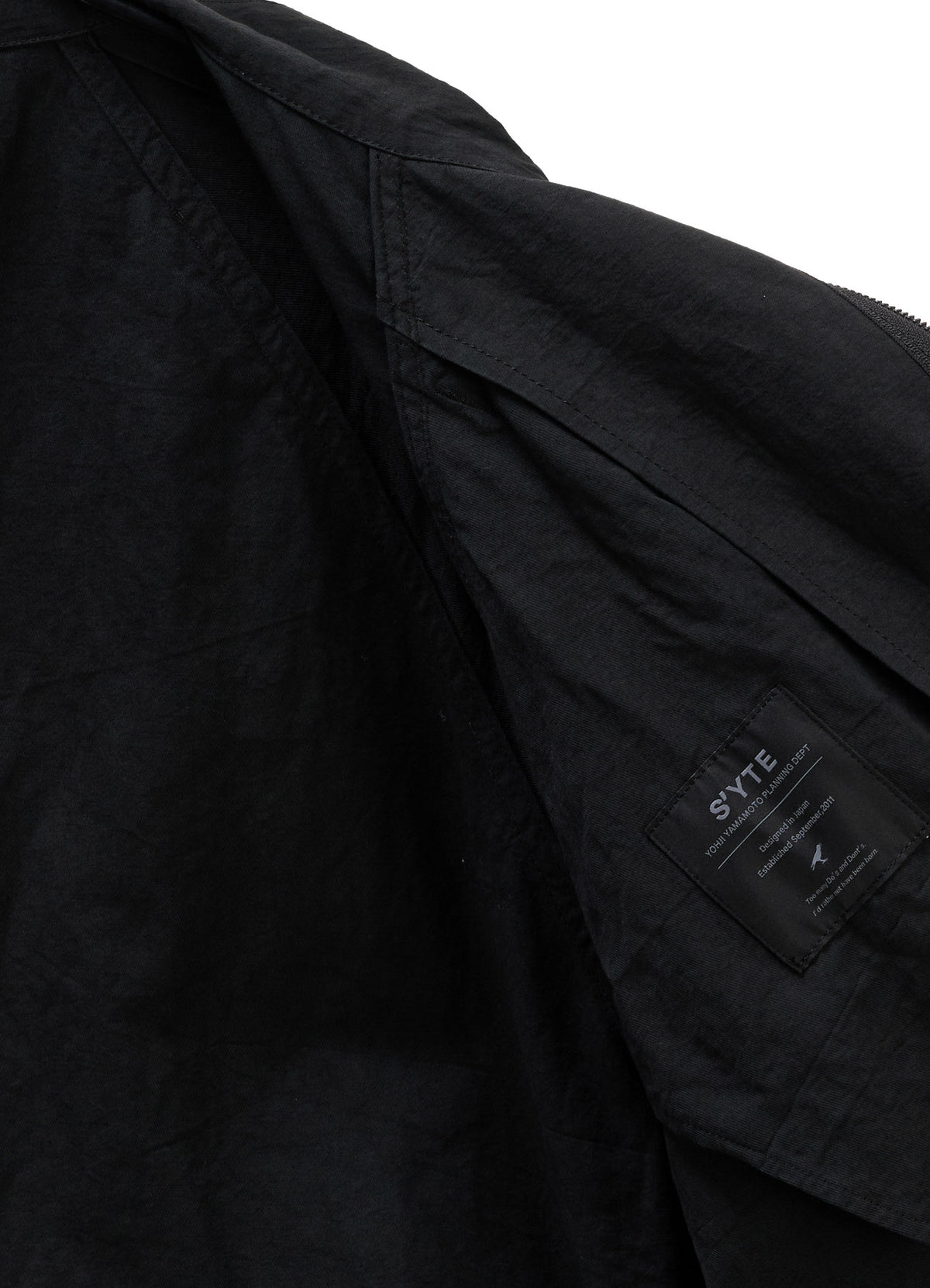 COTTON LINEN TWILL RAGLAN STAND COLLAR UTILITY BLOUSON