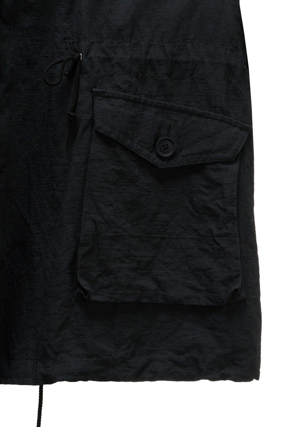 COTTON LINEN TWILL RAGLAN STAND COLLAR UTILITY BLOUSON