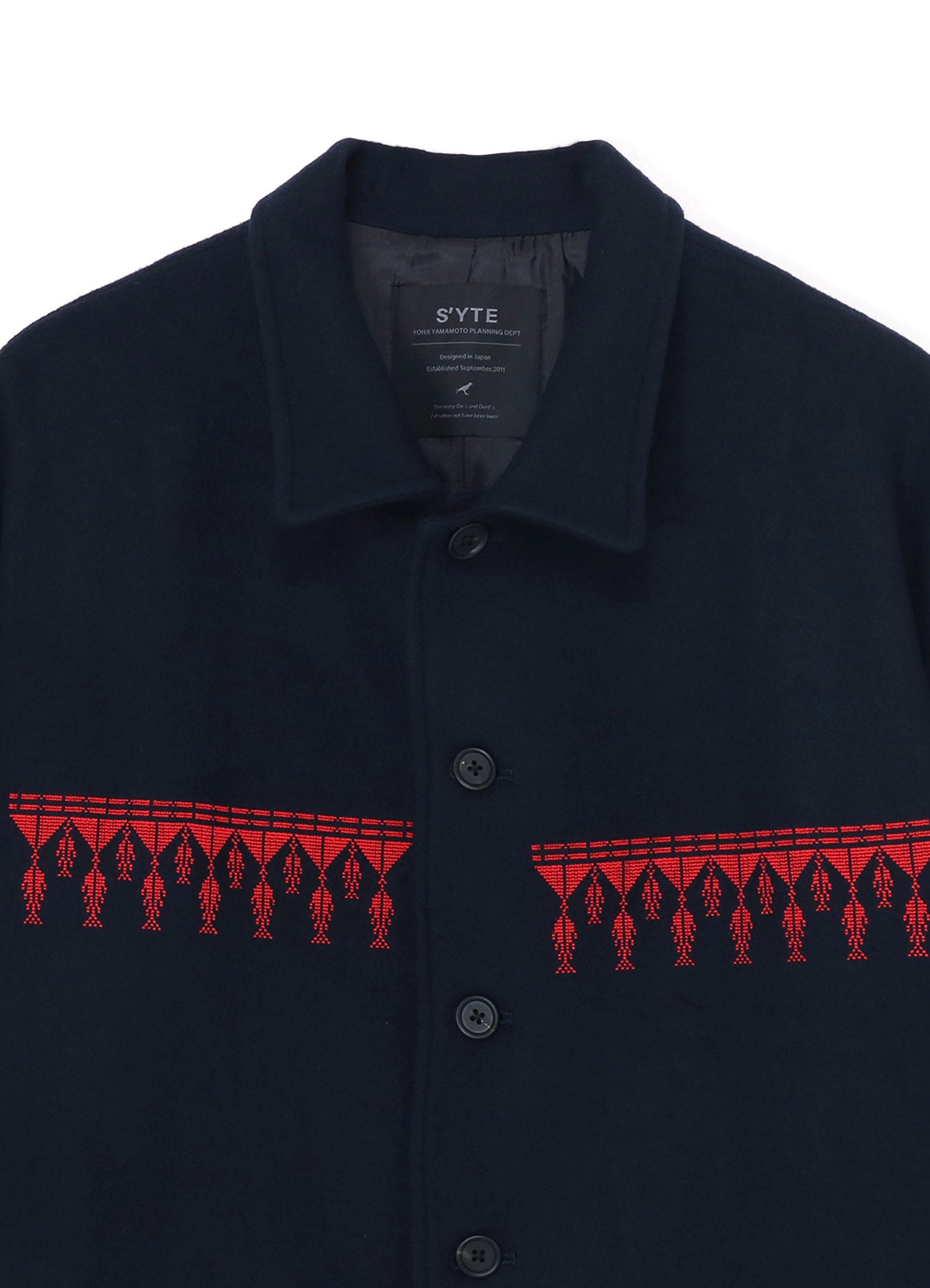 COMPRESSED JERSEY ETHNIC EMBROIDERED BLOUSON