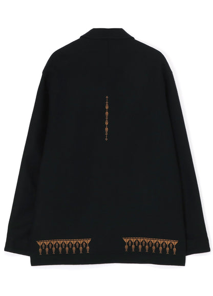 COMPRESSED JERSEY ETHNIC EMBROIDERED BLOUSON