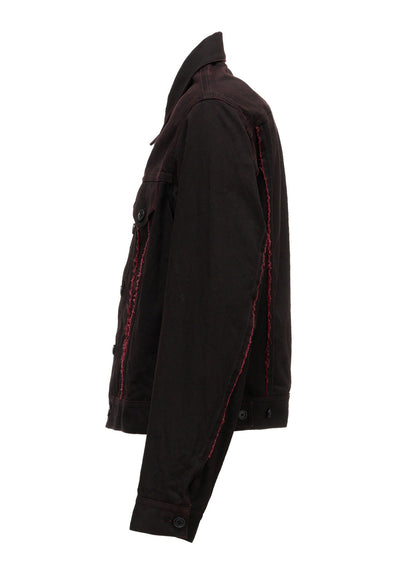 PIGMENT PRINT COTTON TWILL RAW-EDGE DETAIL BLOUSON