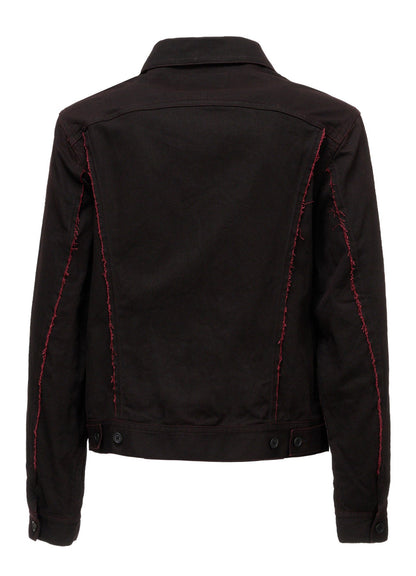 PIGMENT PRINT COTTON TWILL RAW-EDGE DETAIL BLOUSON