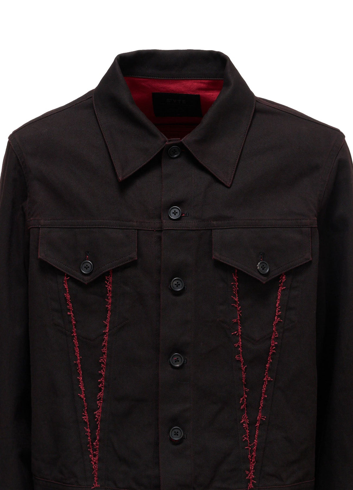PIGMENT PRINT COTTON TWILL RAW-EDGE DETAIL BLOUSON