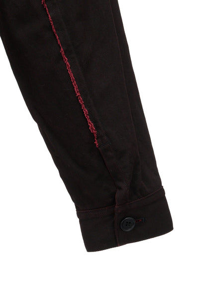 PIGMENT PRINT COTTON TWILL RAW-EDGE DETAIL BLOUSON