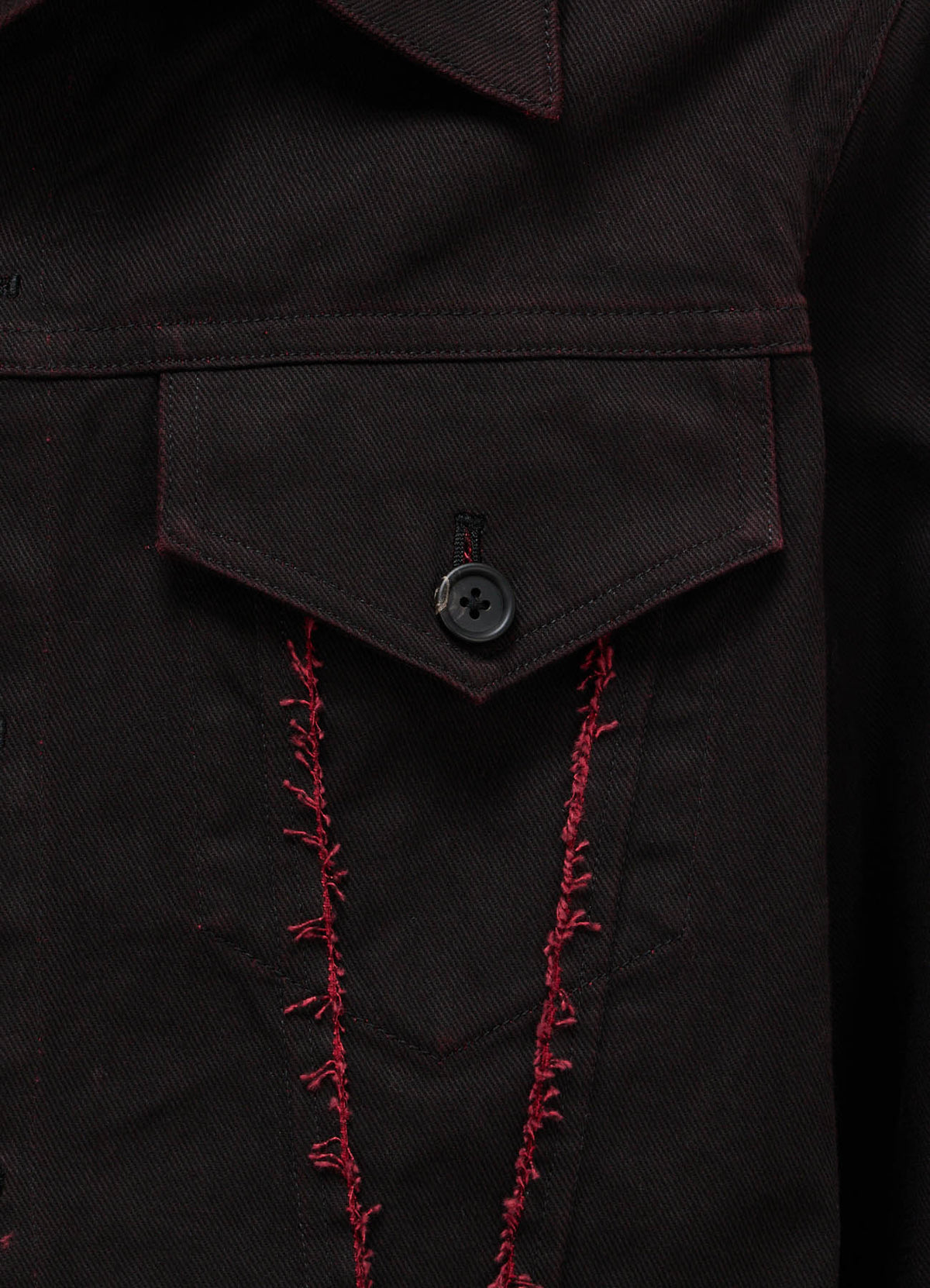 PIGMENT PRINT COTTON TWILL RAW-EDGE DETAIL BLOUSON