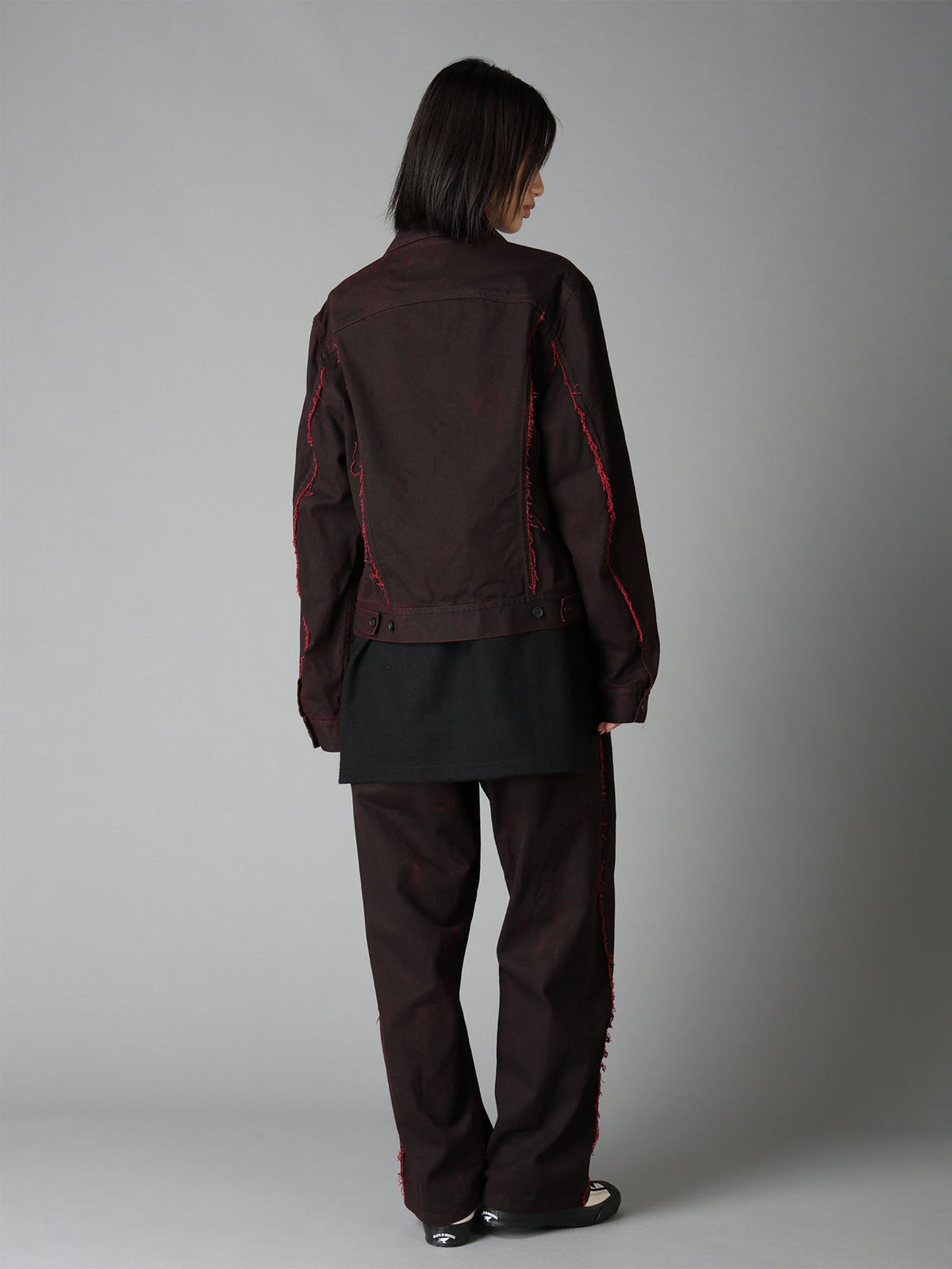 PIGMENT PRINT COTTON TWILL RAW-EDGE DETAIL BLOUSON