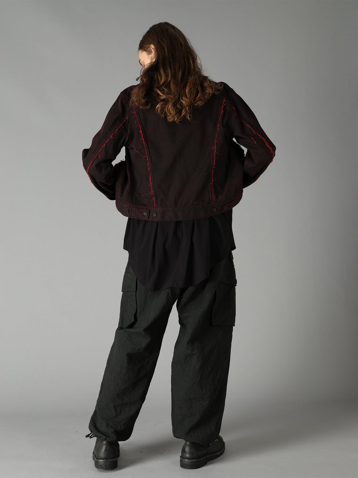 PIGMENT PRINT COTTON TWILL RAW-EDGE DETAIL BLOUSON