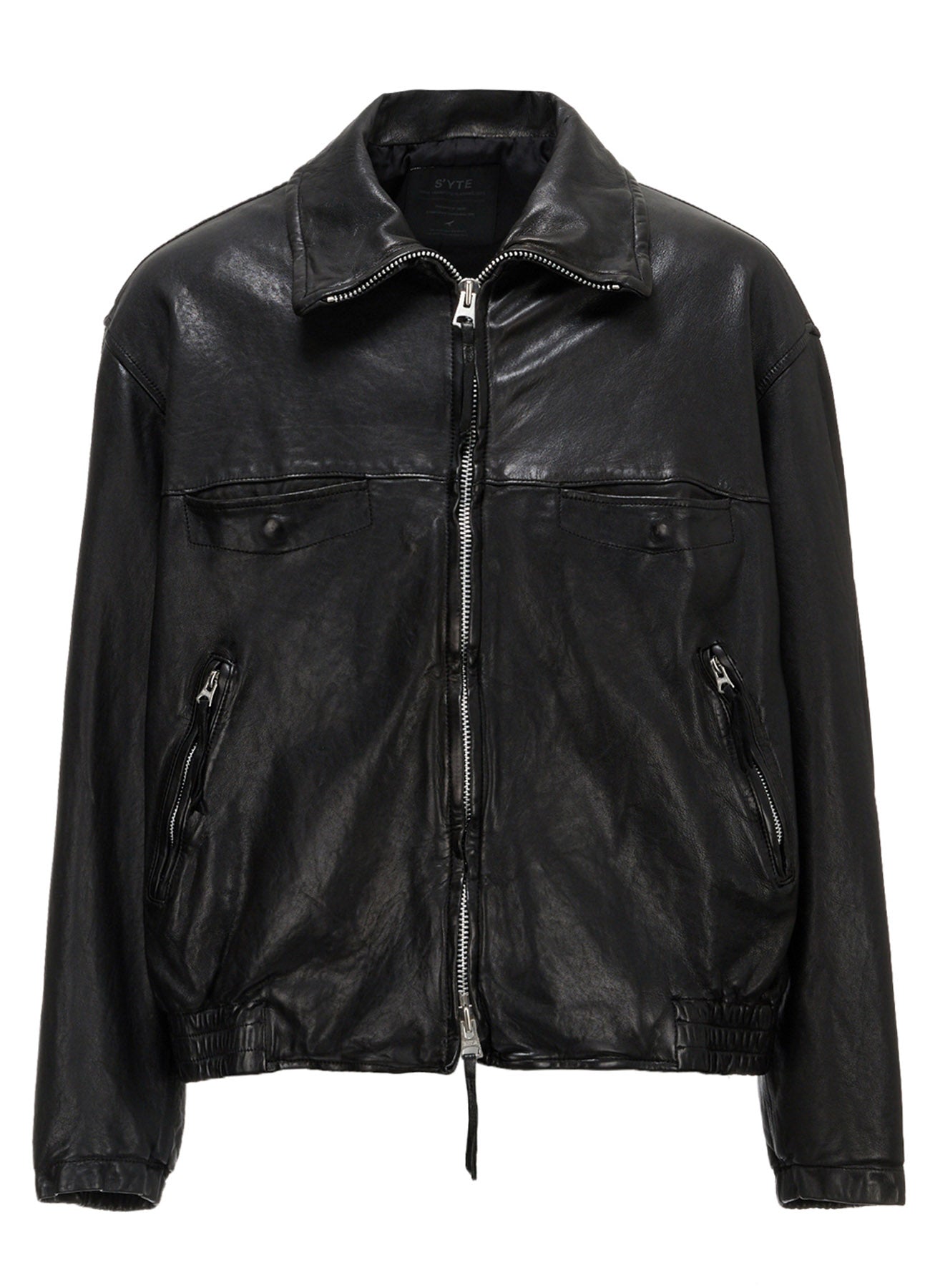 ムーサイオ WASHED SHEEP LEATHER ZIP-UP BLOUSON – THE SHOP YOHJI YAMAMOTO