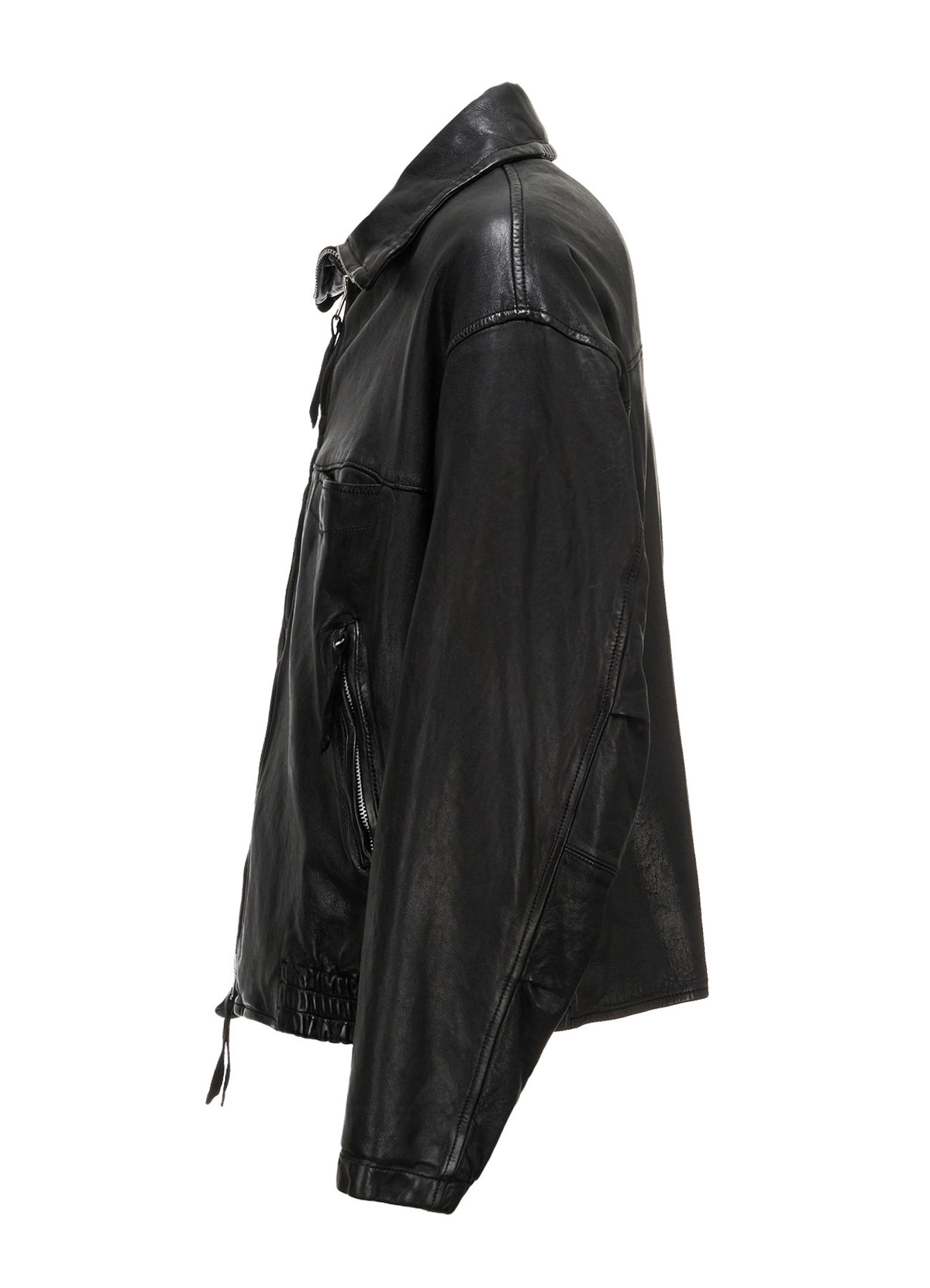 WASHED SHEEP LEATHER ZIP-UP BLOUSON