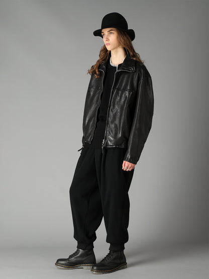 WASHED SHEEP LEATHER ZIP-UP BLOUSON