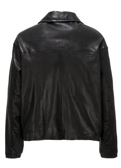 WASHED SHEEP LEATHER ZIP-UP BLOUSON