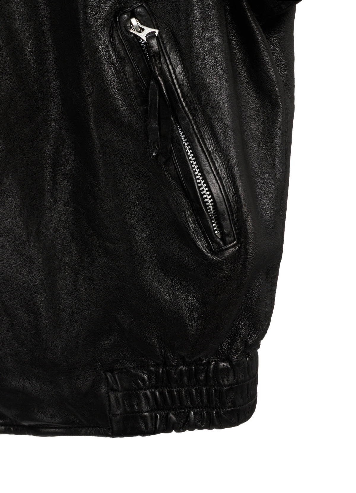 WASHED SHEEP LEATHER ZIP-UP BLOUSON