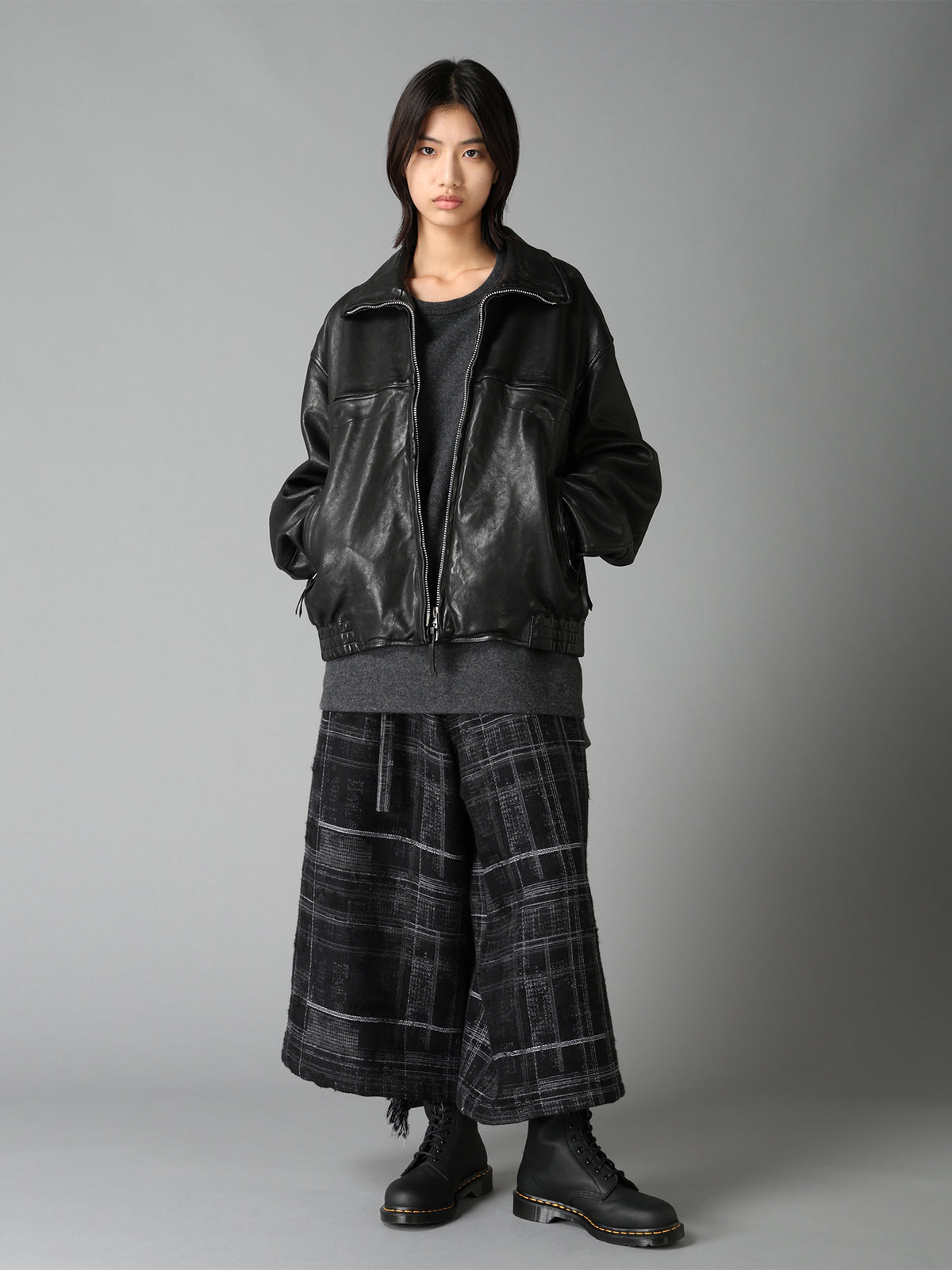 WASHED SHEEP LEATHER ZIP-UP BLOUSON