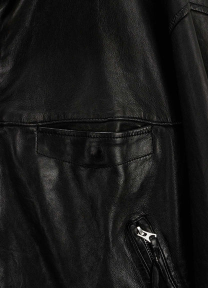 WASHED SHEEP LEATHER ZIP-UP BLOUSON