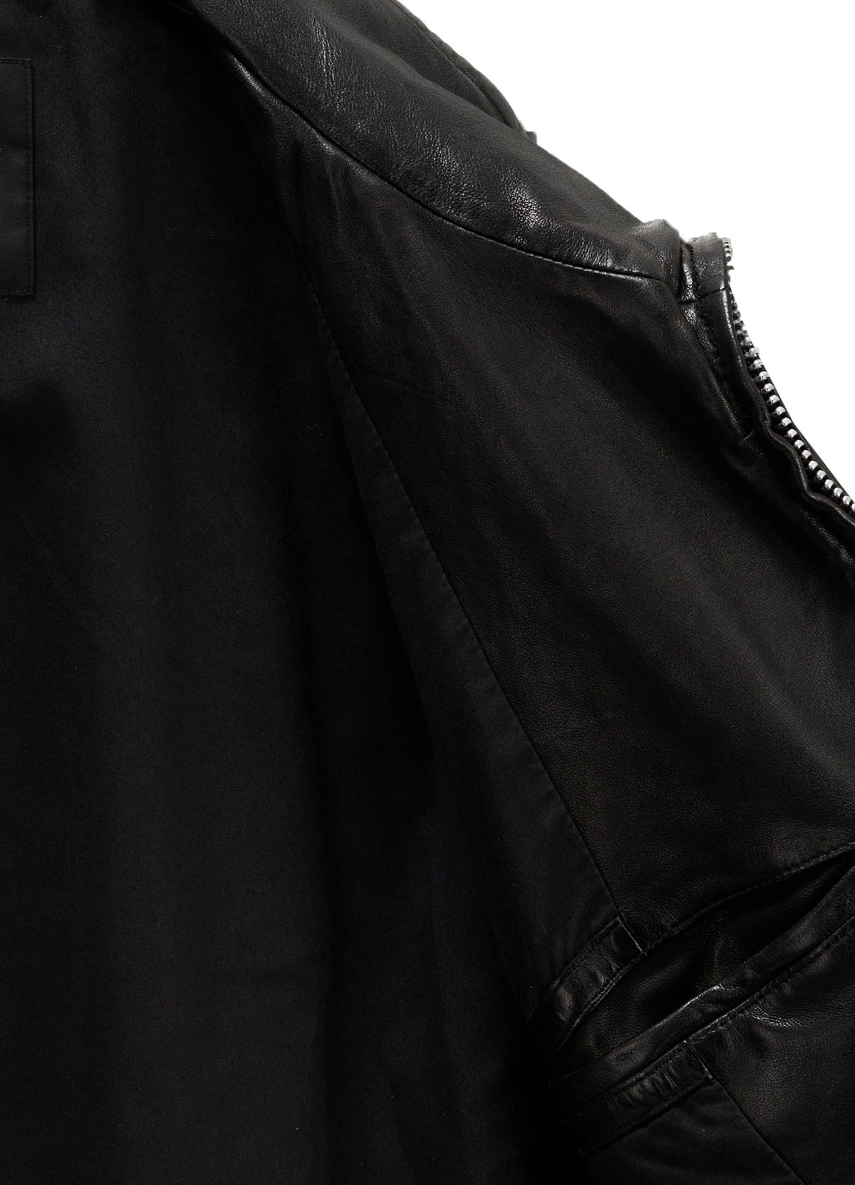 WASHED SHEEP LEATHER ZIP-UP BLOUSON